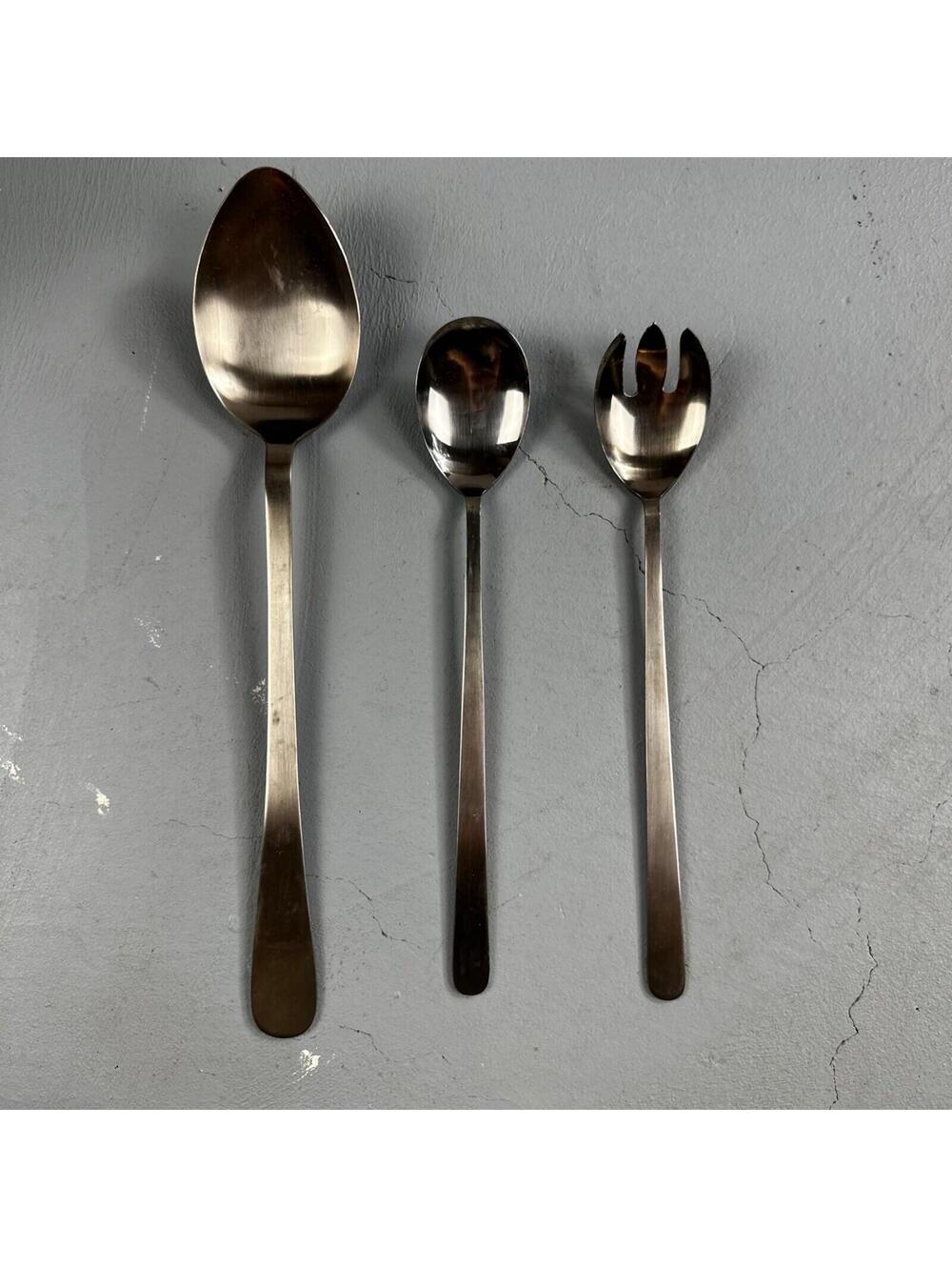 Towle Lauffer  MAGNUM  JAPAN 18/8 Satin Stainless Flatware Lot of 3